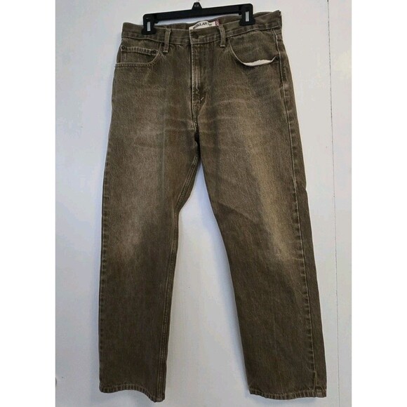 VTG Levis 505 Jeans Mens 33x29 Tan Straight Fit Work Biker Y2K Preppy Preppy - Picture 1 of 8